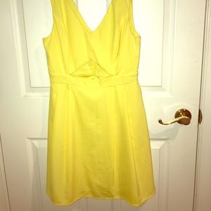 Yellow peep cut sun dress